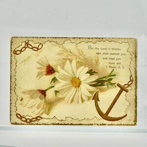 Antique Victorian Trading Card 2 Thessalonians 3:3